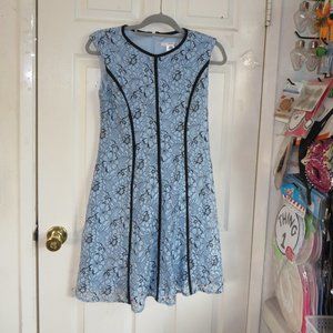 Studio One Blue lace with black trim dress